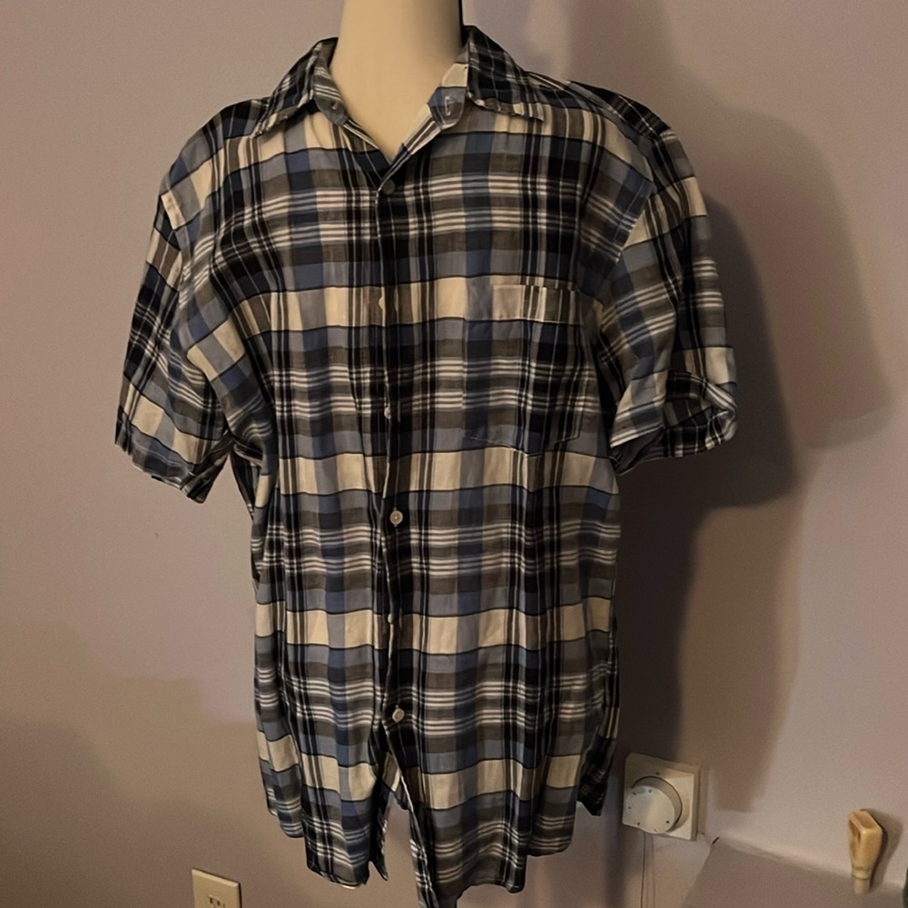 Plaid button down shirt
